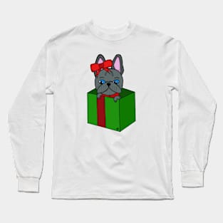 Christmas French Bulldog Long Sleeve T-Shirt